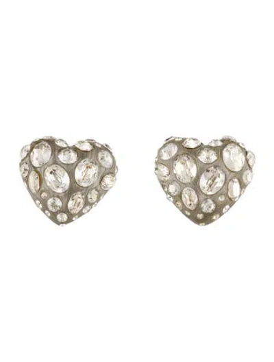 Pre-owned Alexis Bittar Lucite & Crystal Stud Earring In Multi