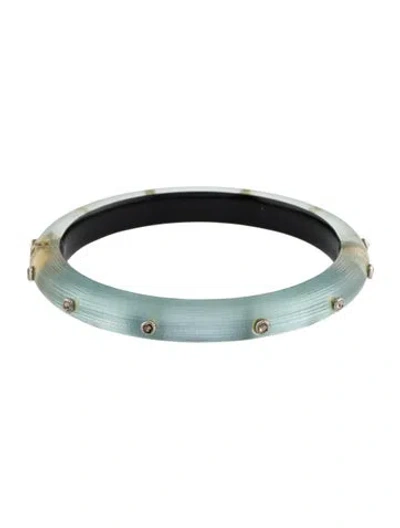 Pre-owned Alexis Bittar Lucite & Lacquer Bangle Bracelet, 7.5" In Multi