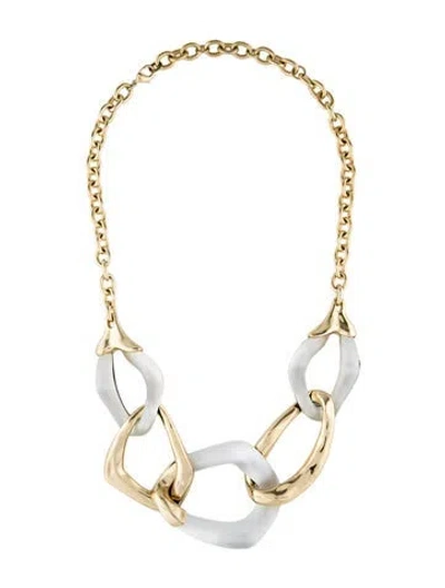Pre-owned Alexis Bittar Lucite & Lacquer Collar Necklace, 23.5" In Multi