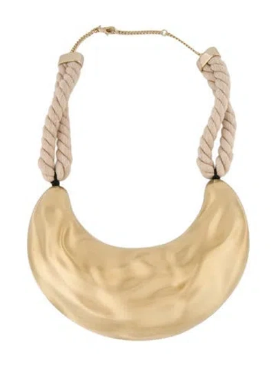 Pre-owned Alexis Bittar Lucite & Rope Thread Collar Necklace, 18"