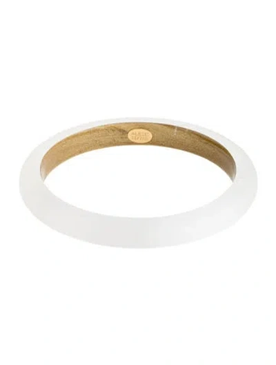 Pre-owned Alexis Bittar Lucite Bangle, 8" In Clear