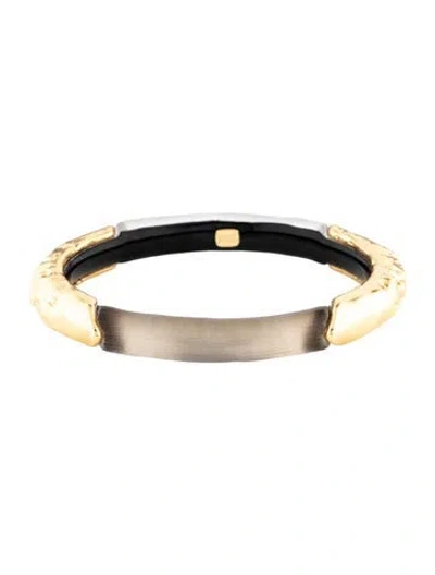 Pre-owned Alexis Bittar Lucite Bangle Bracelet, 7.25" In Clear