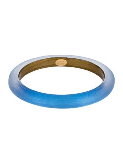 Pre-owned Alexis Bittar Lucite Bangle Bracelet, 7.75" In Blue