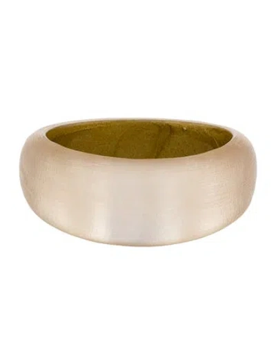 Pre-owned Alexis Bittar Lucite Bangle Bracelet, 7.75" In Gold