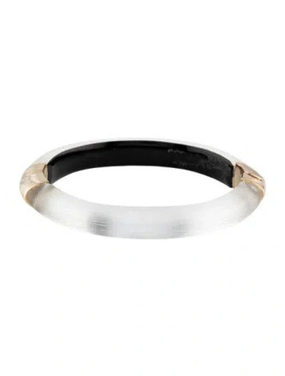 Pre-owned Alexis Bittar Lucite Bangle Bracelet, 7.75" In Multicolor