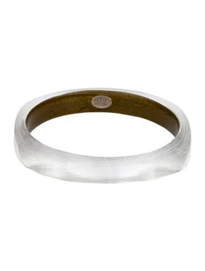 Pre-owned Alexis Bittar Lucite Bangle Bracelet, 8" In Multicolor