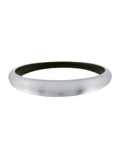 Pre-owned Alexis Bittar Lucite Bangle Bracelet, 8" In Transparent