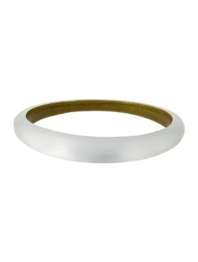 Pre-owned Alexis Bittar Lucite Bangle Bracelet, 8.25" In Gold