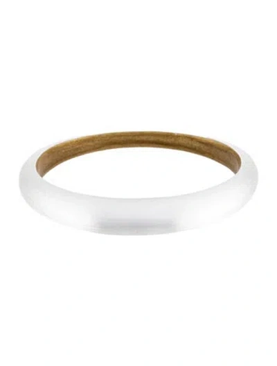 Pre-owned Alexis Bittar Lucite Bangle Bracelet, 8.25" In Multicolor