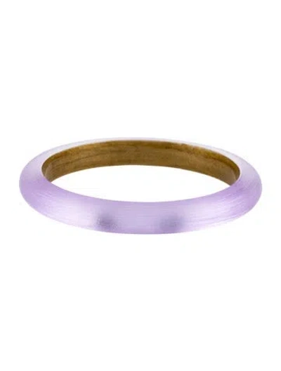 Pre-owned Alexis Bittar Lucite Bangle Bracelet, 8.25" In Purple