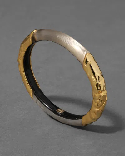 Alexis Bittar Lucite Brut Skinny Bangle Bracelet- In Gray