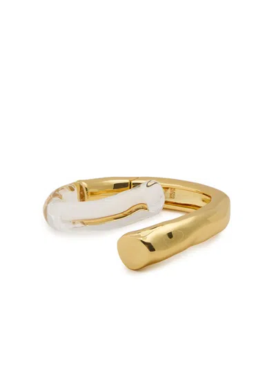 Alexis Bittar Lucite Bypass 14k Gold-plated Bracelet