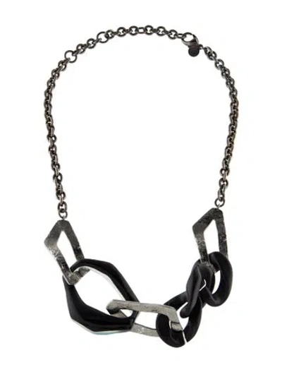 Pre-owned Alexis Bittar Lucite Chain Link Necklace, 18" In Multi
