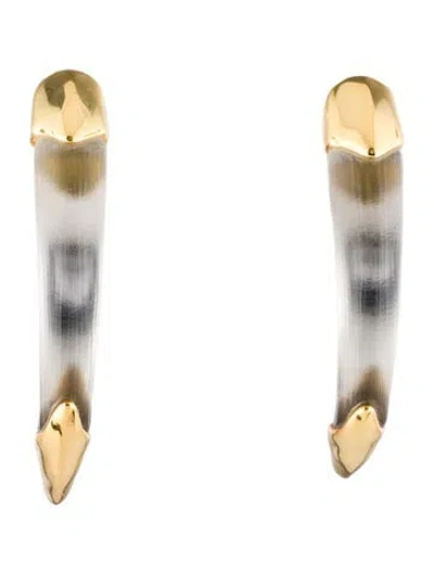 Pre-owned Alexis Bittar Lucite Claw Drop Earrings In Transparent