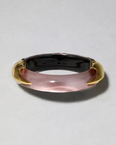 Alexis Bittar Lucite Claw Hinge Bracelet- In Pink