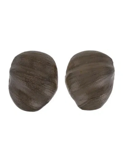 Pre-owned Alexis Bittar Lucite Clip-on Earrings In Multi