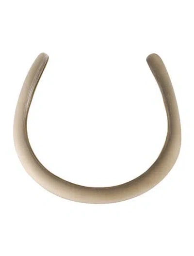 Pre-owned Alexis Bittar Lucite Collar Necklace, 12" In Neutrals