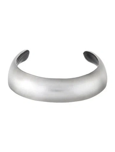 Pre-owned Alexis Bittar Lucite Collar Necklace, 14" In Transparent