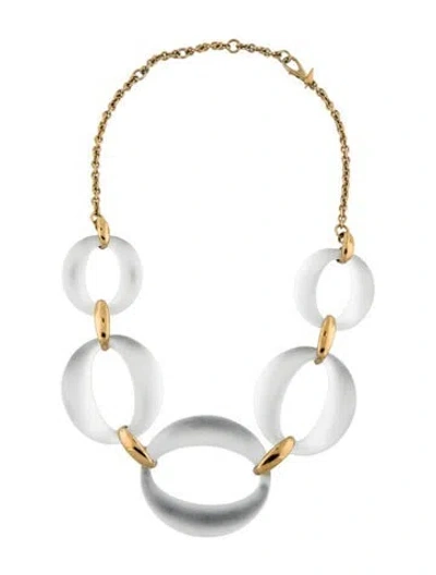 Pre-owned Alexis Bittar Lucite Collar Necklace, 19" In Black/clear