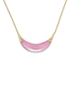 Alexis Bittar Lucite® Crescent Pendant Necklace In Candy Pink