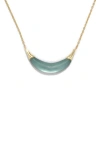 Alexis Bittar Lucite® Crescent Pendant Necklace In Teal Blue