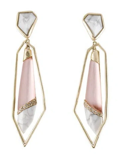 Pre-owned Alexis Bittar Lucite, Crystal & Resin Clip-on Drop Earrings