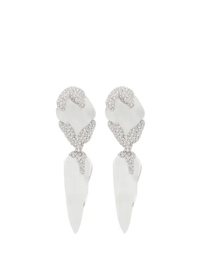 Alexis Bittar Lucite Crystal-embellished Sculptural Earrings In Red