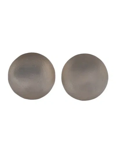 Pre-owned Alexis Bittar Lucite Dome Clip-on Earrings In Clear