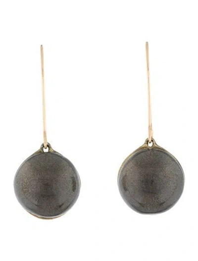Pre-owned Alexis Bittar Lucite Dome Drop Earrings In Multicolor