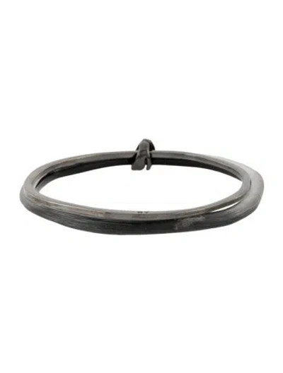 Pre-owned Alexis Bittar Lucite Double Skinny Bangle Bracelet, 8" In Multicolor