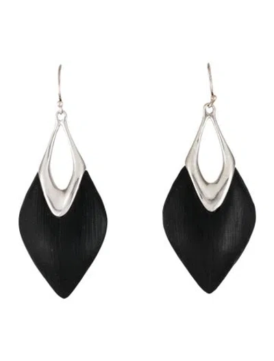 Pre-owned Alexis Bittar Lucite Drop Earrings In Black