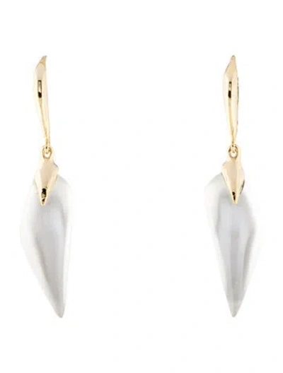 Pre-owned Alexis Bittar Lucite Drop Earrings In Black