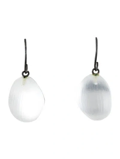 Pre-owned Alexis Bittar Lucite Drop Earrings In Blue