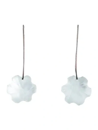 Pre-owned Alexis Bittar Lucite Drop Earrings In Blue