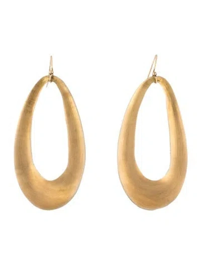 Pre-owned Alexis Bittar Lucite Drop Earrings In Clear/gold