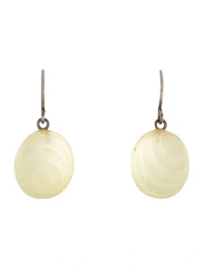 Pre-owned Alexis Bittar Lucite Drop Earrings In Clear/neutrals