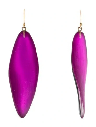 Pre-owned Alexis Bittar Lucite Drop Earrings In Multi