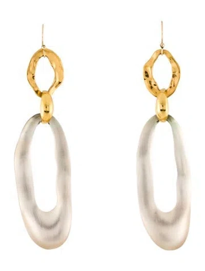 Pre-owned Alexis Bittar Lucite Drop Earrings In Neutral