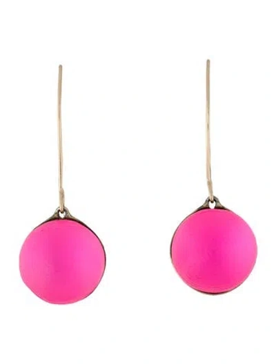 Pre-owned Alexis Bittar Lucite Drop Earrings In Pink