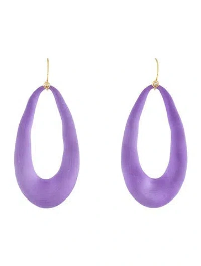 Pre-owned Alexis Bittar Lucite Drop Earrings In Purple