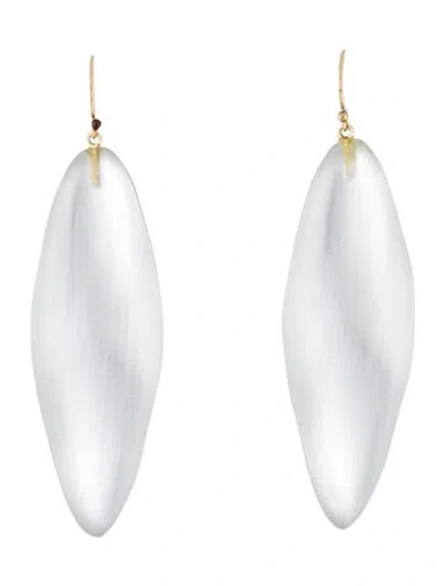 Pre-owned Alexis Bittar Lucite Drop Earrings In White