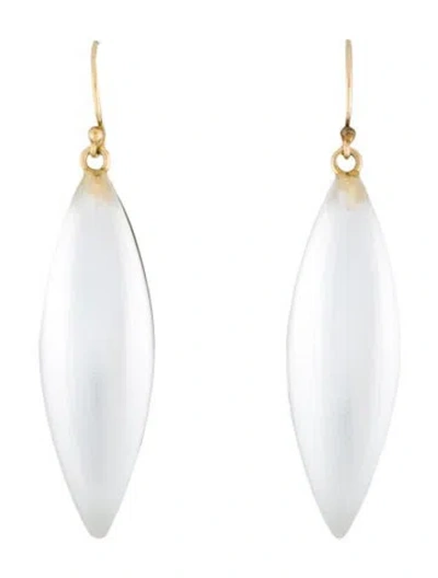 Pre-owned Alexis Bittar Lucite Drop Earrings In White
