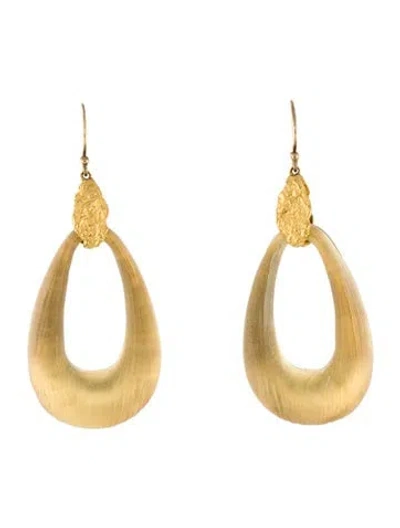 Pre-owned Alexis Bittar Lucite Drop Earrings In Yellow