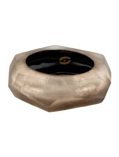 Pre-owned Alexis Bittar Lucite Faceted Bangle, 7.5" In Multi