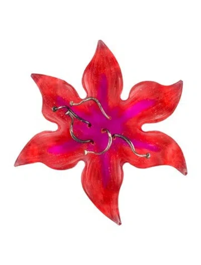 Pre-owned Alexis Bittar Lucite Flower Brooch In Multi