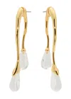 Alexis Bittar Lucite Front-back 14 Gold-plated Drop Earrings In Gold