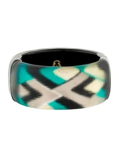 Pre-owned Alexis Bittar Lucite Hinge Bangle Bracelet, 6.25"