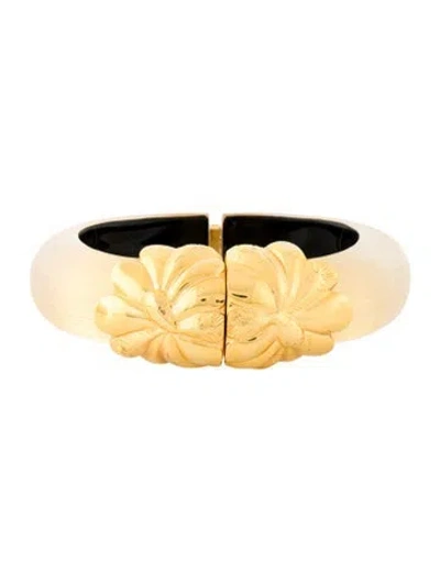 Pre-owned Alexis Bittar Lucite Hinged Bangle Bracelet, 6"