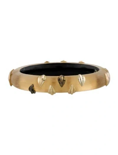 Pre-owned Alexis Bittar Lucite Hinged Bangle Bracelet, 6.75" In Transparent