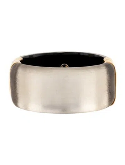 Pre-owned Alexis Bittar Lucite Hinged Bangle Bracelet, 7" In Multicolor